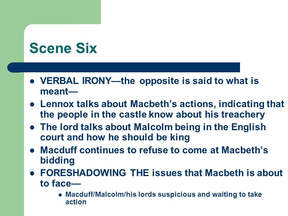 Notes on Macbeth Themes